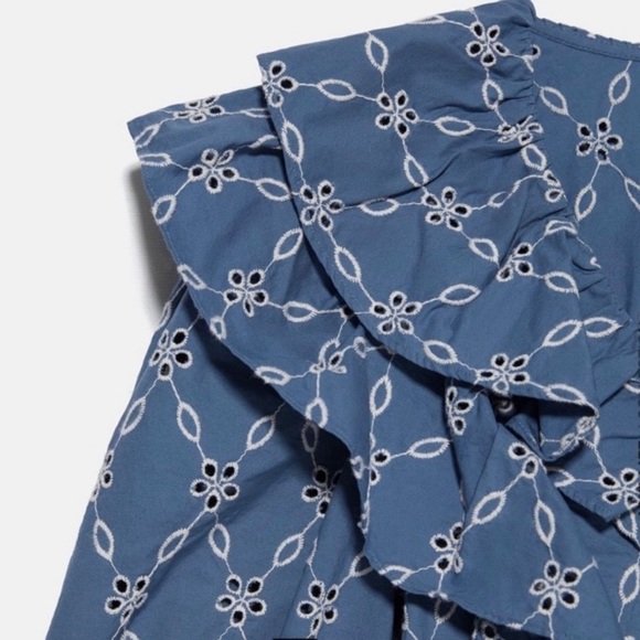 NWT ZARA Embroidered Openwork Blouse - Picture 4 of 10